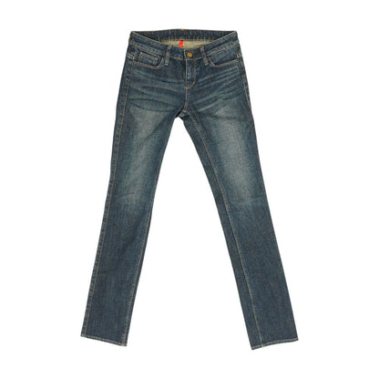 Blue Mid Rise Skinny Leg Jeans