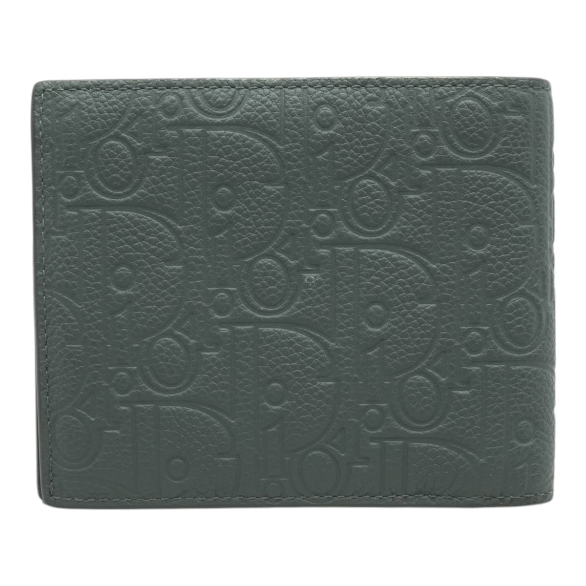 Deep Gray Dior Gravity Leather Bifold Wallet