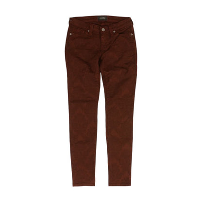 Burgundy Mid Rise Skinny Leg Jeans
