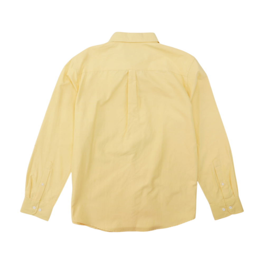 Yellow Solid Long Sleeve Button Down