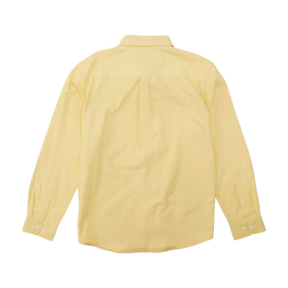Yellow Solid Long Sleeve Button Down
