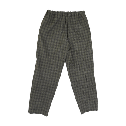Brown Plaid Regular Pants
