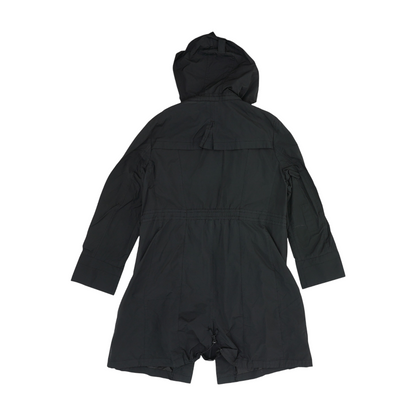 Black Solid Rain Coat
