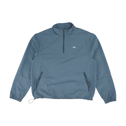 Gray Solid 1/4 Zip Pullover