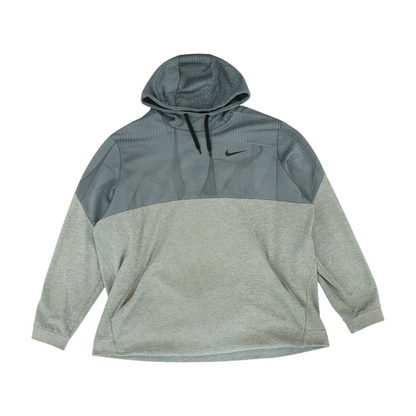 Gray Color Block Hoodie Pullover
