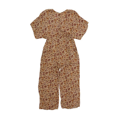 Beige Floral Jumpsuit