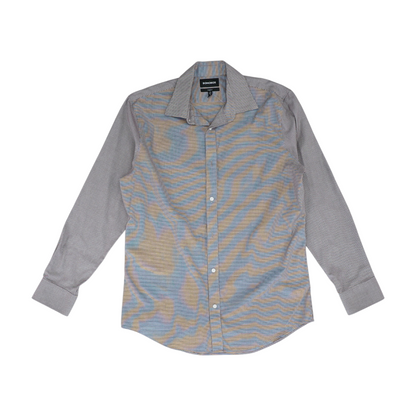 Maroon Houndstooth Long Sleeve Button Down