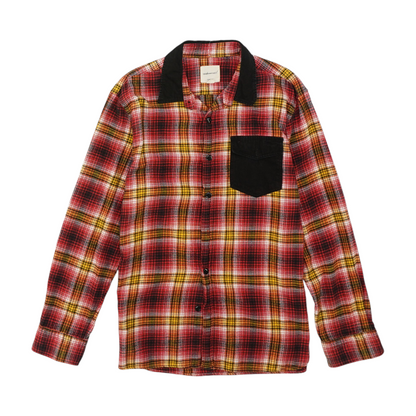 Red Plaid Flannel Button Down
