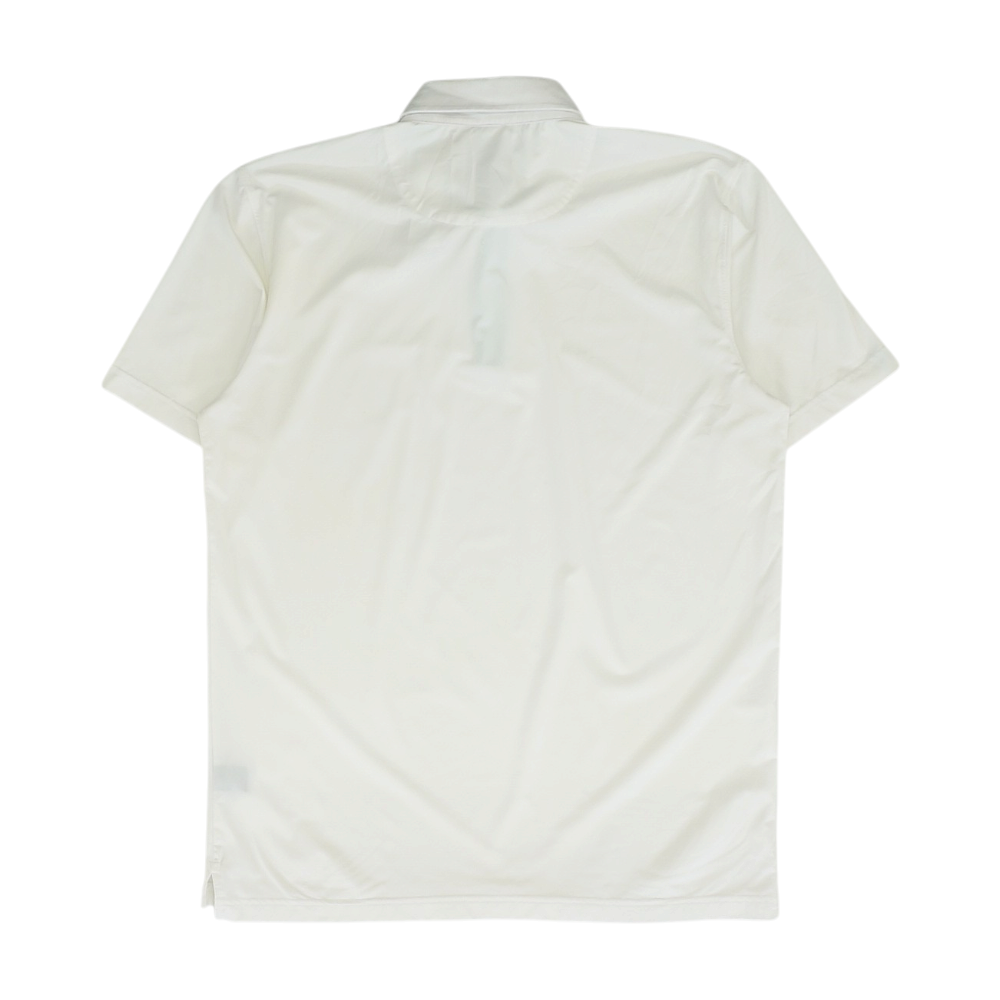 White Solid Short Sleeve Polo