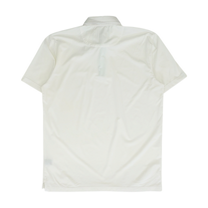 White Solid Short Sleeve Polo