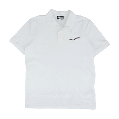 White Solid Short Sleeve Polo