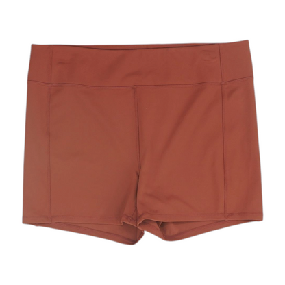 Red Solid Active Shorts