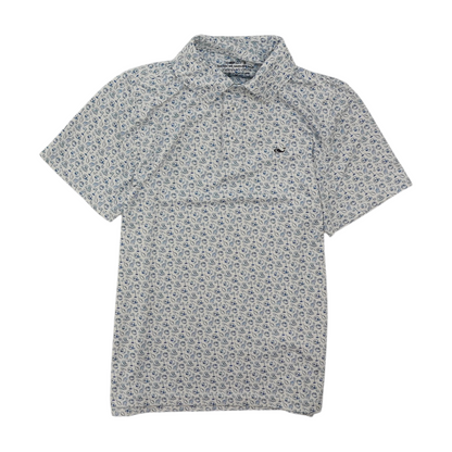 Vineyard Vines Blue Graphic Short Sleeve Polo – Image 1