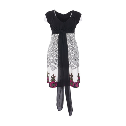 Black Maternity Abstract Mini Dress