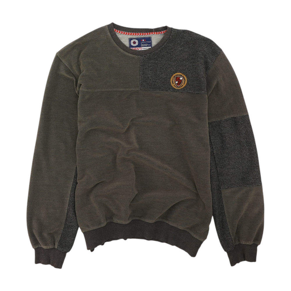 Gray Solid Sweatshirt Pullover