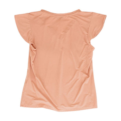 Mauve Solid V Neck T-Shirt