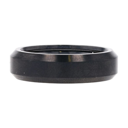 Black Titanium Beveled Wedding Band