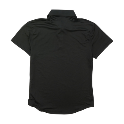 Black Solid Short Sleeve Polo