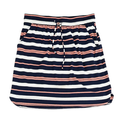 Navy Striped Mini Skirt