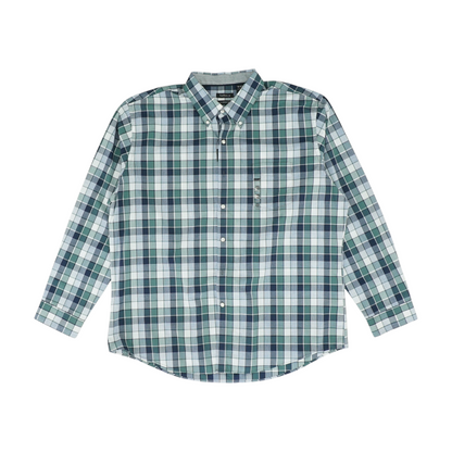 Green Check Long Sleeve Button Down