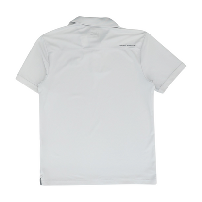 Gray Solid Short Sleeve Polo