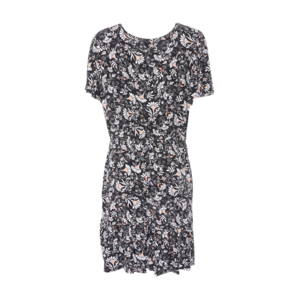 24/7 Black Floral Midi Dress – Image 2