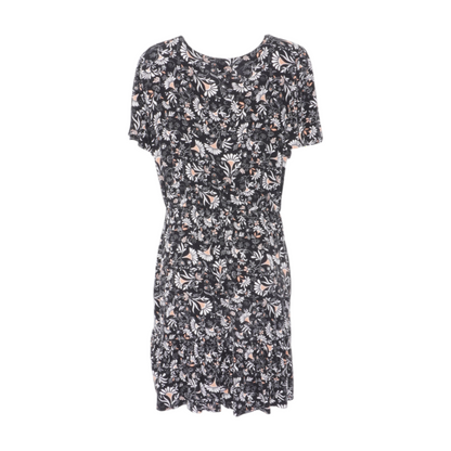 24/7 Black Floral Midi Dress – Image 2