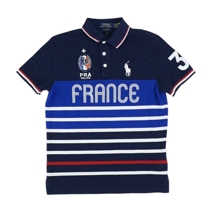 Navy Graphic Short Sleeve Polo