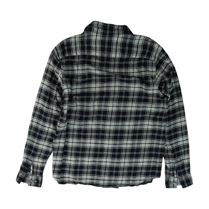 Gray Check Flannel Button Down