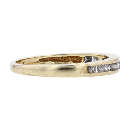 10K Yellow Gold Diamond Band Ring