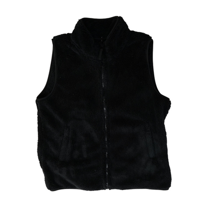Black Solid Casual Vest