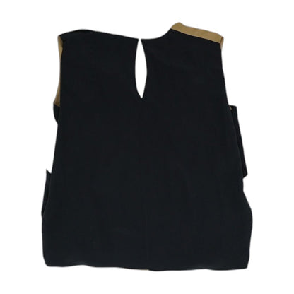 Black Color Block Sleeveless Blouse