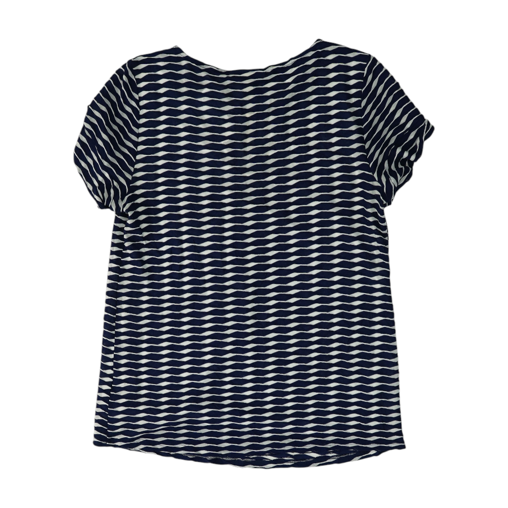 Navy Abstract Blouse