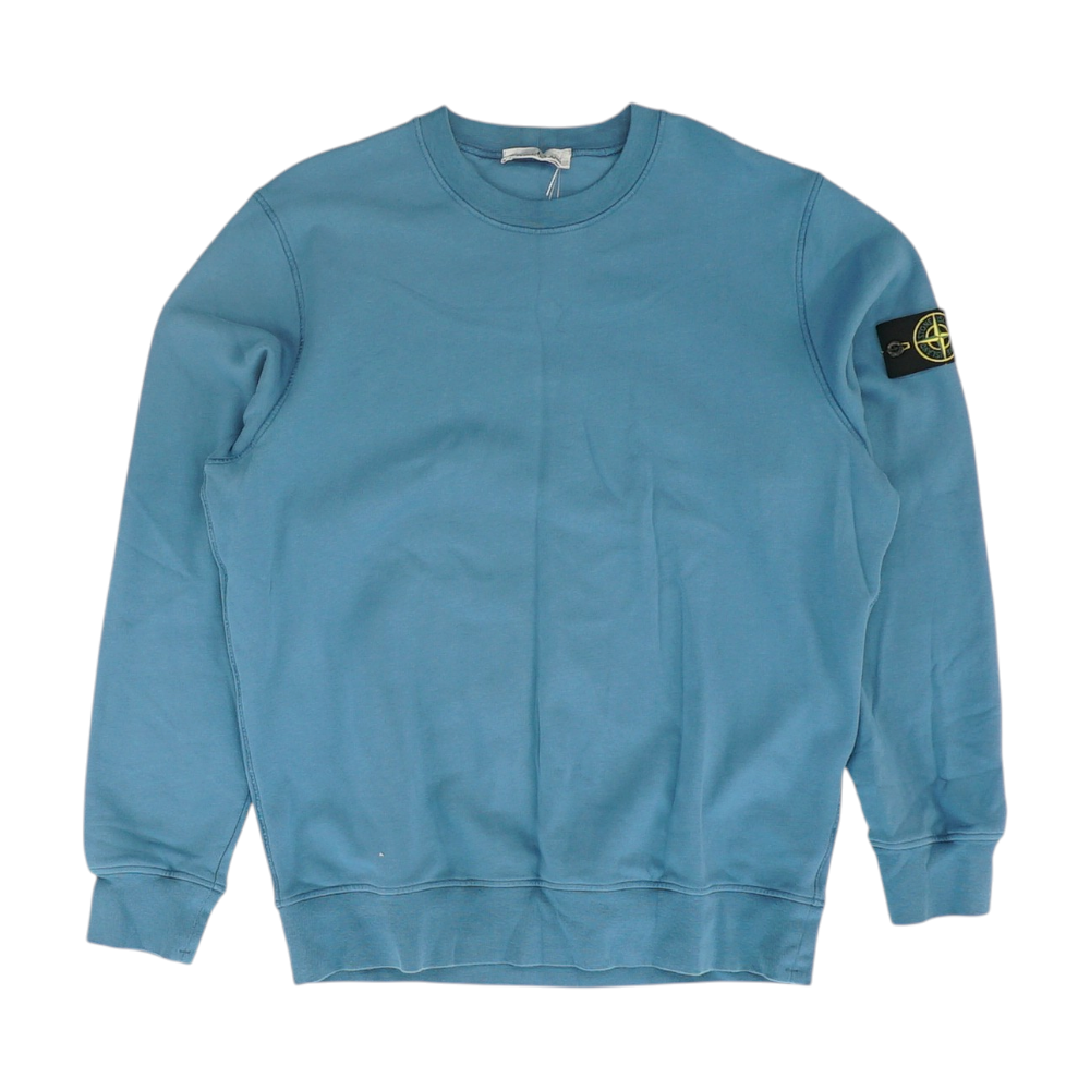 Blue Solid Sweatshirt Pullover