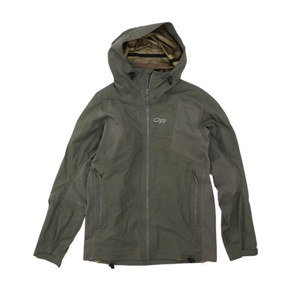 Gray Solid Rain Jacket