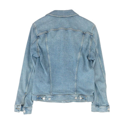 Blue Solid Denim Jacket