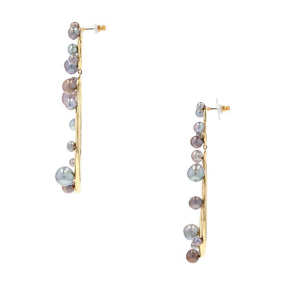 Isla Grey Pearl Drop Earrings
