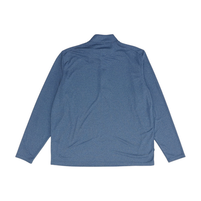 Blue Solid 1/4 Zip Pullover