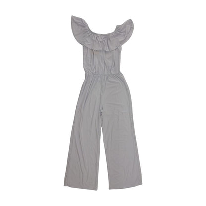 White Solid Jumpsuit