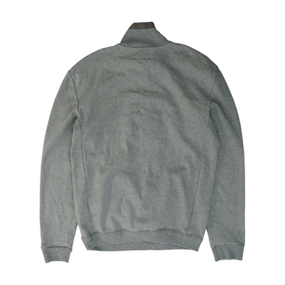 Gray Solid 1/4 Zip Pullover