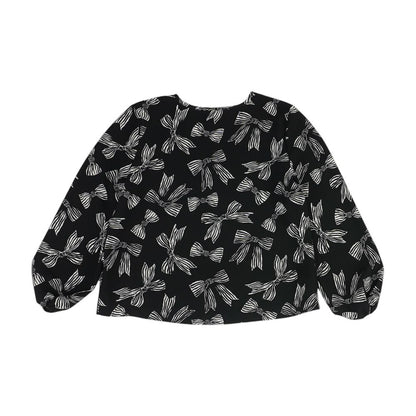Black Graphic Blouse