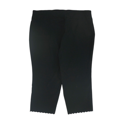 Black Solid Chino Capris