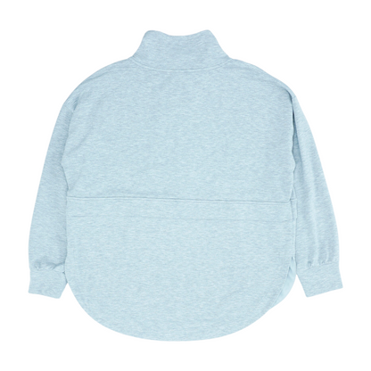 Gray Solid 1/4 Zip Pullover