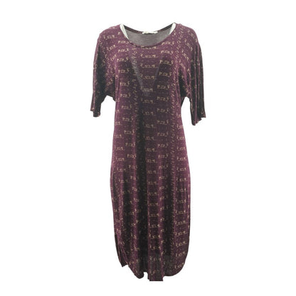 Maroon Graphic Mini Dress