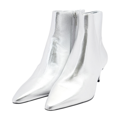 Silver Ankle Boots