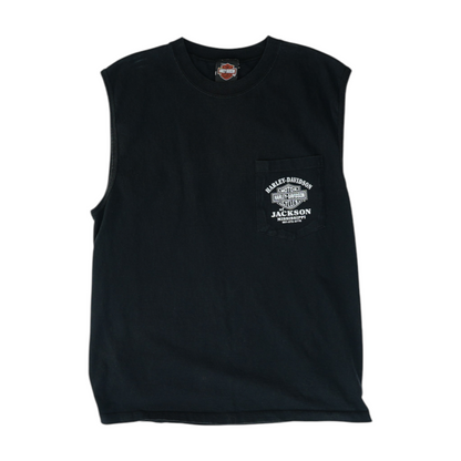Black Solid Casual Tank