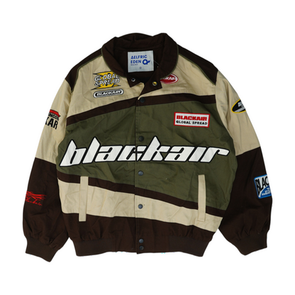 Brown Color Block Jacket