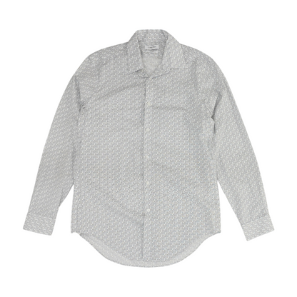 Blue Print Long Sleeve Button Down