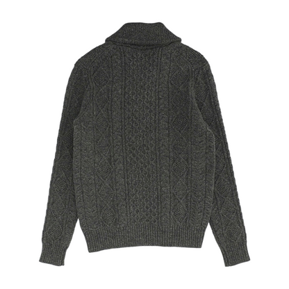 Gray Solid 1/4 Zip Sweater