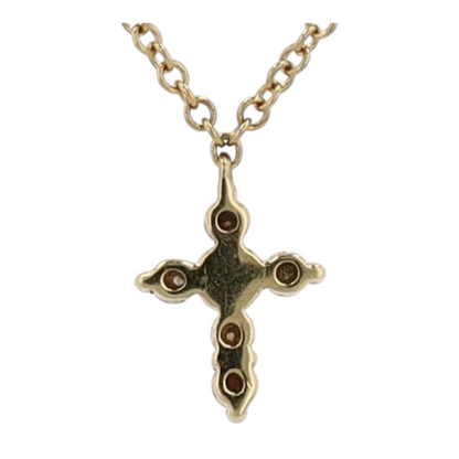18K Yellow Gold Diamond Pendant Necklace